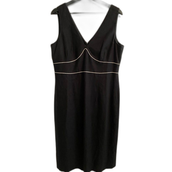 LNY Lennie for Nina Leonard Chic Black Linen Dress Size XL - Picture 1 of 10